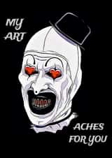 Art The Clown Valentine's/Anniversary Card created by Maebry Cards