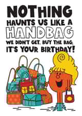 Funny Handbag Birthday Card - Little Miss Fabulous - Mr. Men created by Mr. Men