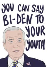Funny topical US Politics Joe Biden Birthday card political created by Drawgina