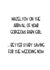 New baby girl card for new parents created by Little Lisa Designs