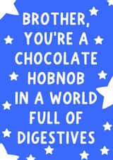 Fun and Heartfelt - brother - birthday card - hobnob created by Pickled Prints