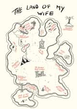 Cute funny map of wife quirks. Anniversary, valentines eta. created by Daniel s Chivers