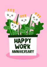 Work Anniversary Card for Colleague - Flowers - Congratulations created by Lucy Maggie Designs