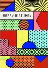Arty Birthday Card - Pattern and Geometric Shapes created by Orchard Design House
