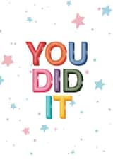 Bold and Bright Celebration Star Card - You Did It created by Sunflowers & Sarcasm