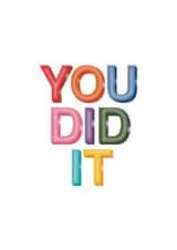 Bold and Bright Celebration Star Card - You Did It created by Sunflowers & Sarcasm