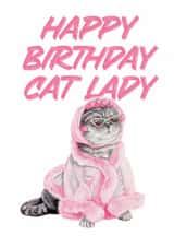 Cute Birthday Card - Relatable - Cat Lady created by GiFlynn Design