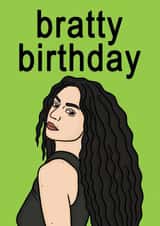 Charlie XCX Brat Birthday Card - Brat Summer Birthday Card - Trending Card created by Studio Doodles