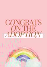 Congrats on the adoption - girl adoption card with rainbow created by Studio Cohen