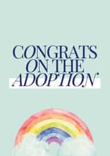 Congrats on the adoption - boy adoption card with rainbow created by Studio Cohen
