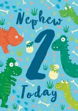 Nephew 2 Today Dinosaur 2nd Birthday Card created by Hannah Jayne Lewin