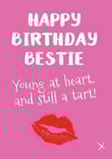 Sarcastic birthday card for your best friend - Young at heart - Insult created by Bridget's