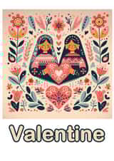 cute and pink happy valentines day card created by Mercyblade