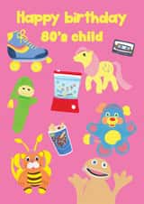 80's child birthday card created by Charlotte Farr