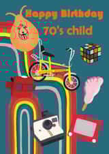 1970's child birthday card created by Charlotte Farr