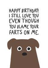 Funny Birthday Card - For Him - From The Dog created by @hollielonglanddesigns