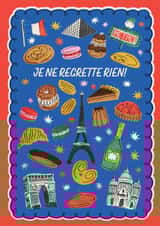 Arty Anniversary Card - Regretting Nothing - Paris created by THE PRINTED SQUARE STUDIO