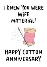 Cute 2nd Wedding Anniversary Card - For Wife created by Stuck Shop Gifts