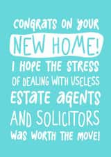 Funny New Home Card - Stress Moving House - New Neighbours created by Silly Billy