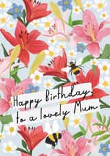 Pretty Birthday Card - For Mum - Floral created by Rebecca Grantham