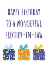 Classic Birthday Card - For Brother-In-Law - Colourful Gifts created by size3art