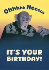 Funny Birthday Card - Oh No Monkey Meme created by Moody Fruit