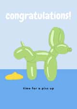 Funny Congratulations Balloon Dog Card created by izzafizza