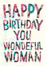 Classic Birthday Card - For Her - Wonderful Woman created by The Boy and the Bear