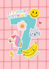 Cute 7th Birthday Card - For Her - Stickers created by Macie Dot Doodles