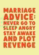 Funny Wedding/Engagement Card - Marriage Advice created by Phaedra Peer