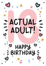 Girls 18th Birthday Card - 18th Birthday Card for Girls - 18th Birthday Card created by Lyndsay Moon