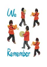 Remembrance card with marching soldier band created by Civillita Ltd