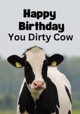 Funny Birthday card - dirty cow created by Riad Mannan