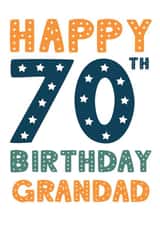 Classic Birthday Card - 70th - Grandad created by Mint Maker Studio
