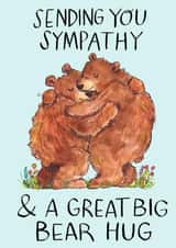 Cute Sympathy Card - Great Big Bear Hug created by Jelly Armchair