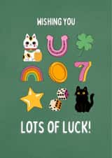 Wishing You Lots of Luck - Lucky Charms - Cats created by Mouse and Jam