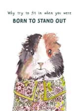 Cute Birthday Card - Arty - Guinea Pig created by Rosie Made A Thing