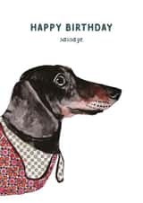 Cute Birthday Card - Dachshund - Sausage Dog created by Rosie Made A Thing