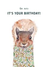 Cute Birthday Card - Squirrel - Go Nuts created by Rosie Made A Thing
