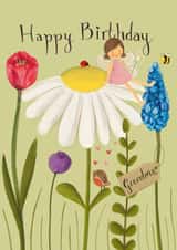 Cute Birthday Card - Grandma - Flowers created by Love Lucy Illustration