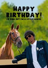 Funny Birthday Card - Snoop Dog - Olympics Equestrian created by Pink Peach Cards