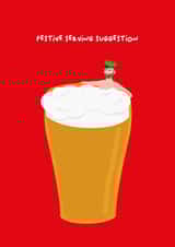 Funny Christmas Card - Beer - Festive Serving Suggestion created by PaperJam Print Co.