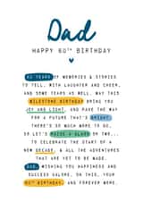 Heartfelt 60th Birthday Card - For Dad - Poem created by The Stamford Press