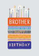 Classic Birthday Card - Brother - Cake created by Orchard Design House
