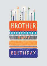 Classic Birthday Card - Brother - Cake created by Orchard Design House