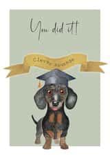 Cute Congratulations Card - Dog - Watercolour created by Heather Trefusis Art