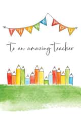 Thank you to an amazing teacher card created by Heather Trefusis Art