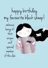 cute birthday card for the black sheep of the family, with love created by Love Note