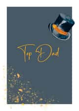 Top Dad - Modern, elegant watercolour card created by Heather Trefusis Art