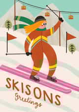 Cute Christmas Card - Skisons Greetings created by AbiGoLucky